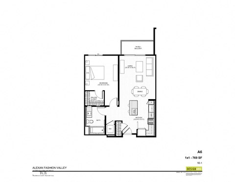 A11 1x1 floor plan